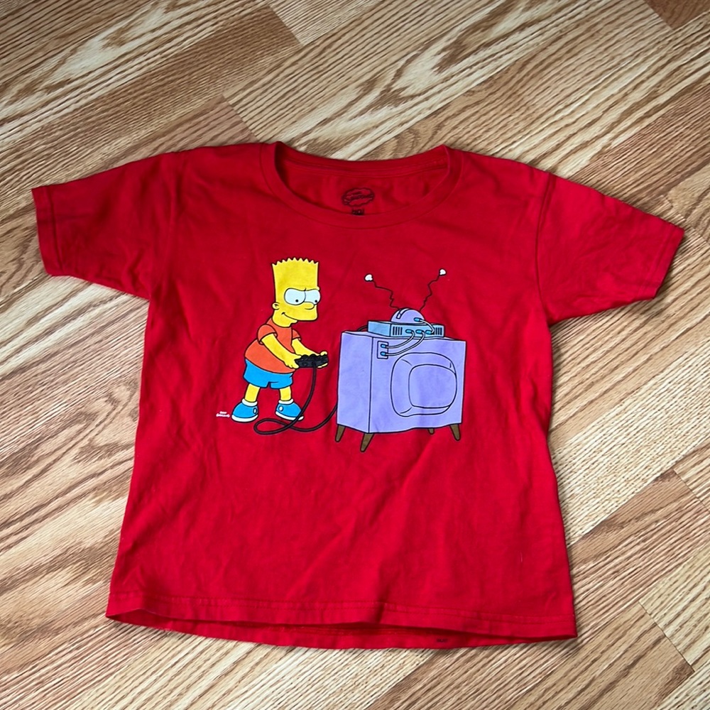 Boy's Short Sleeve Shirt - The Simpsons - Size 4/5 (XS)